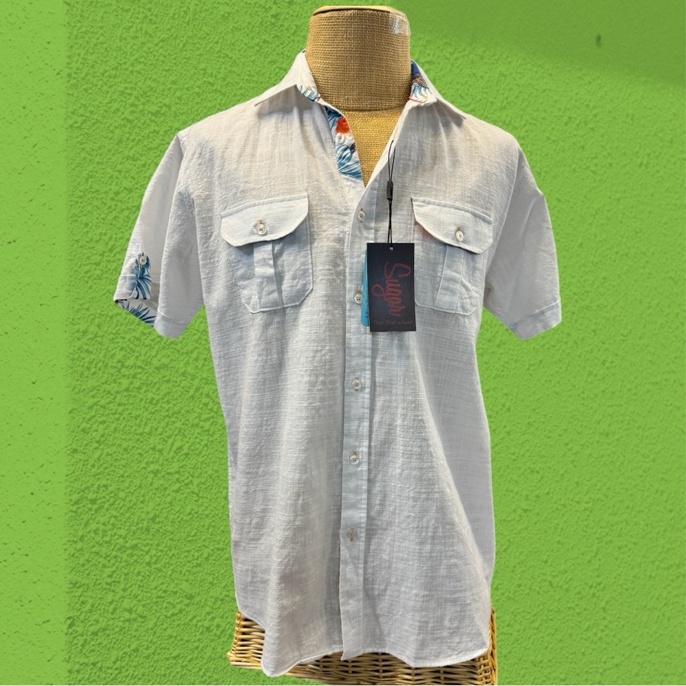 NWT White Linen Texture Cotton - True To Size Fit. Multiple sizes